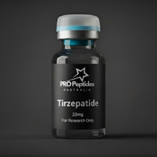 Tirzepatide peptide 20mg in a sealed laboratory vial